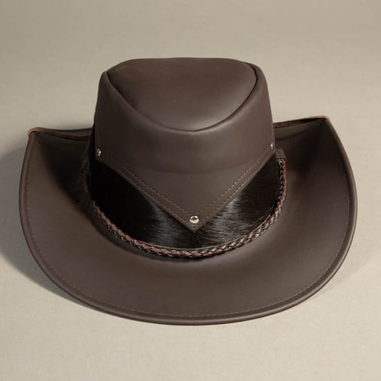 8791 - Leather Hat Brown