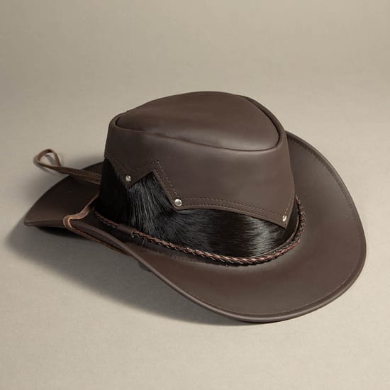 8791 - Leather Hat Brown - Image 2