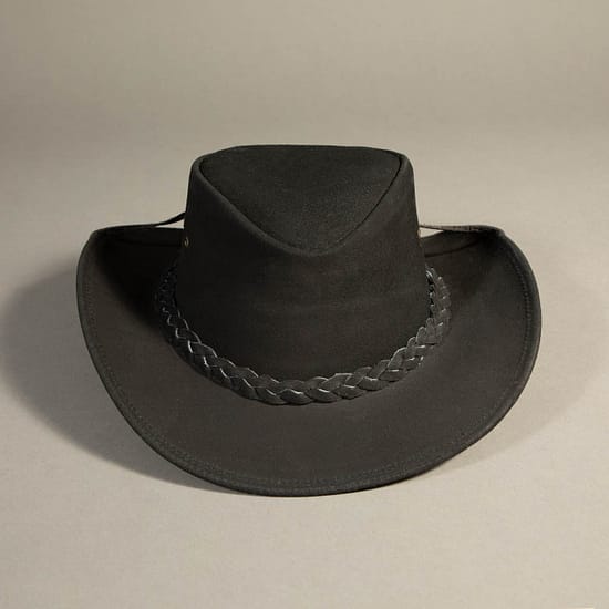 8850 - Leather Hat Black