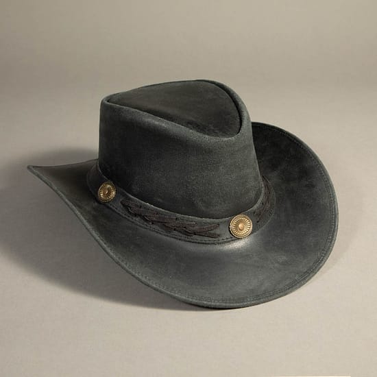 8860 - Leather Hat Black - Image 2