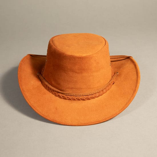 8981 - Synthetic Leather Hat Brown