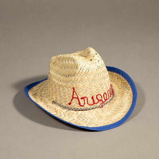 44511 - Embroidered Infant's Straw Blue Arizona