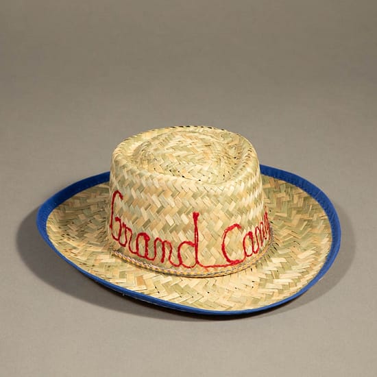 44612 - Embroidered Child's Straw Blue Grand Canyon