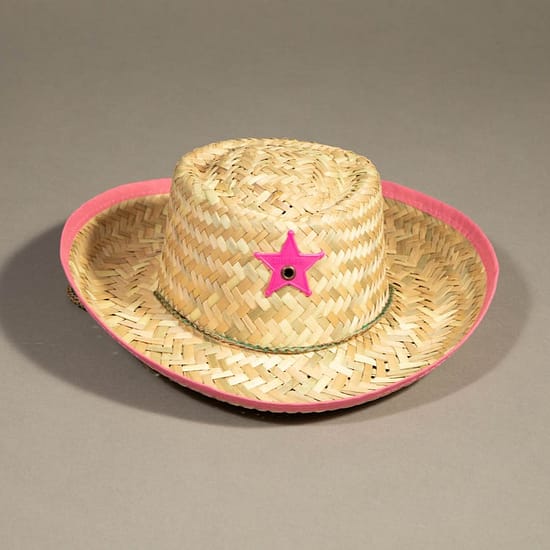 4462 - Child's Western Straw Pink