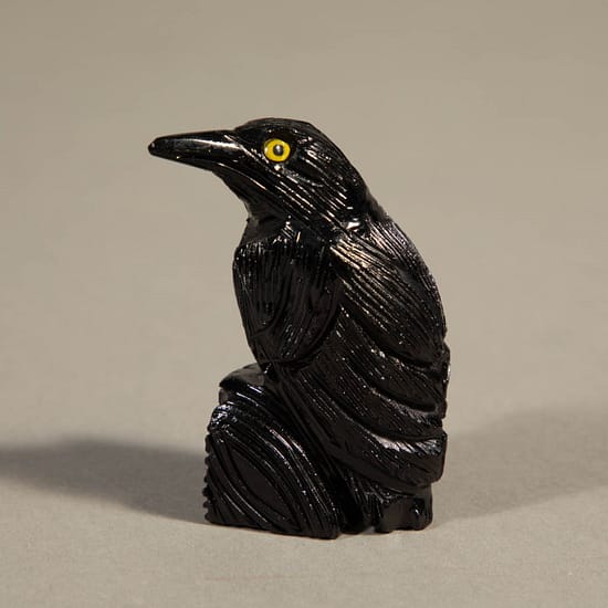 926 - Small Calcite Black Raven