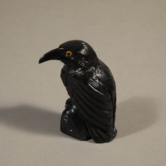 928 - Large Calcite Black Raven